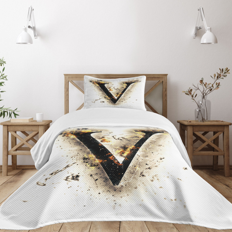 Cool Burning Alphabet Bedspread Set