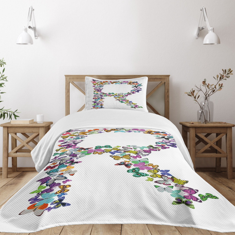 Butterfly Composition Bedspread Set