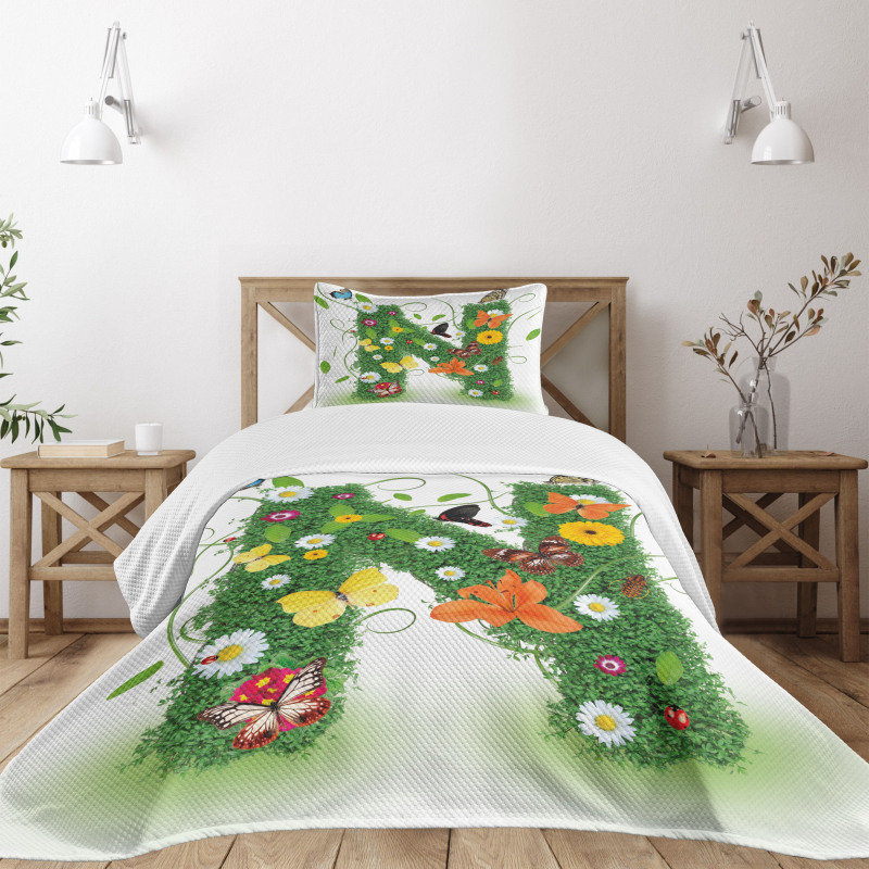 Daisy Butterfly Garden Bedspread Set