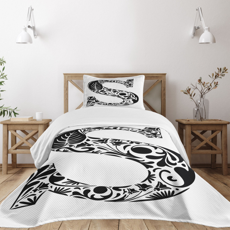 Floral Monochrome S Bedspread Set