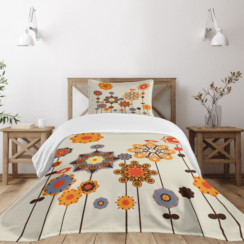 Eastern Floral Design Bedspread Set