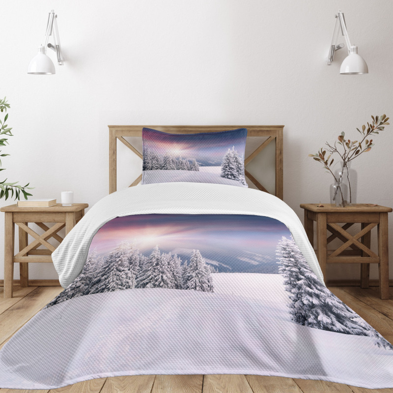 Idyllic Outdoors Sunset Bedspread Set