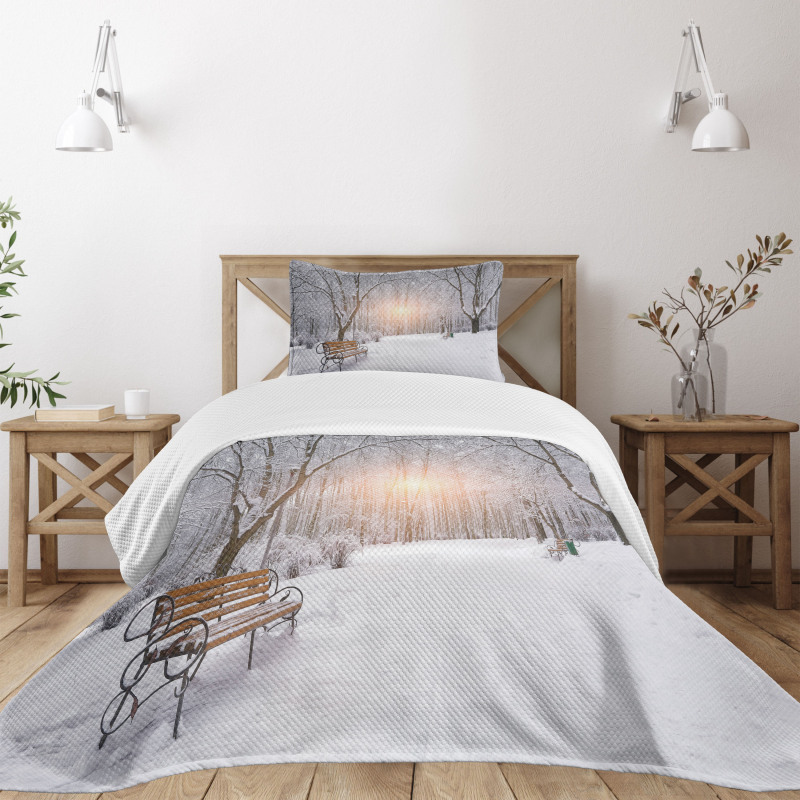 City Park Sunset Forest Bedspread Set