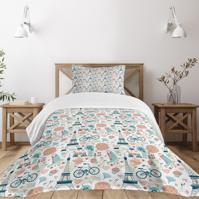 Autumn in France Theme Bedspread Set