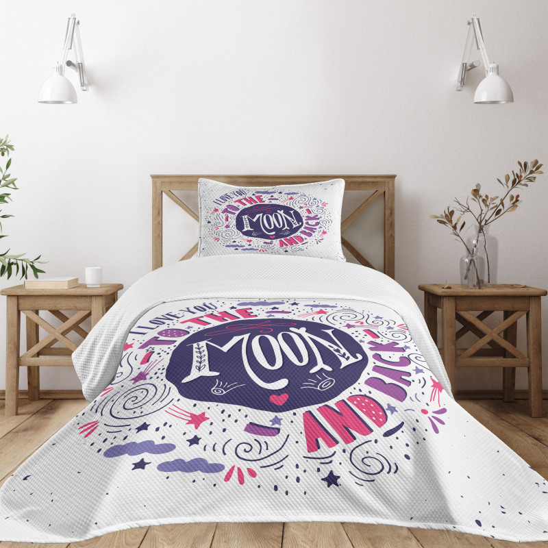 Colorful Love Bedspread Set