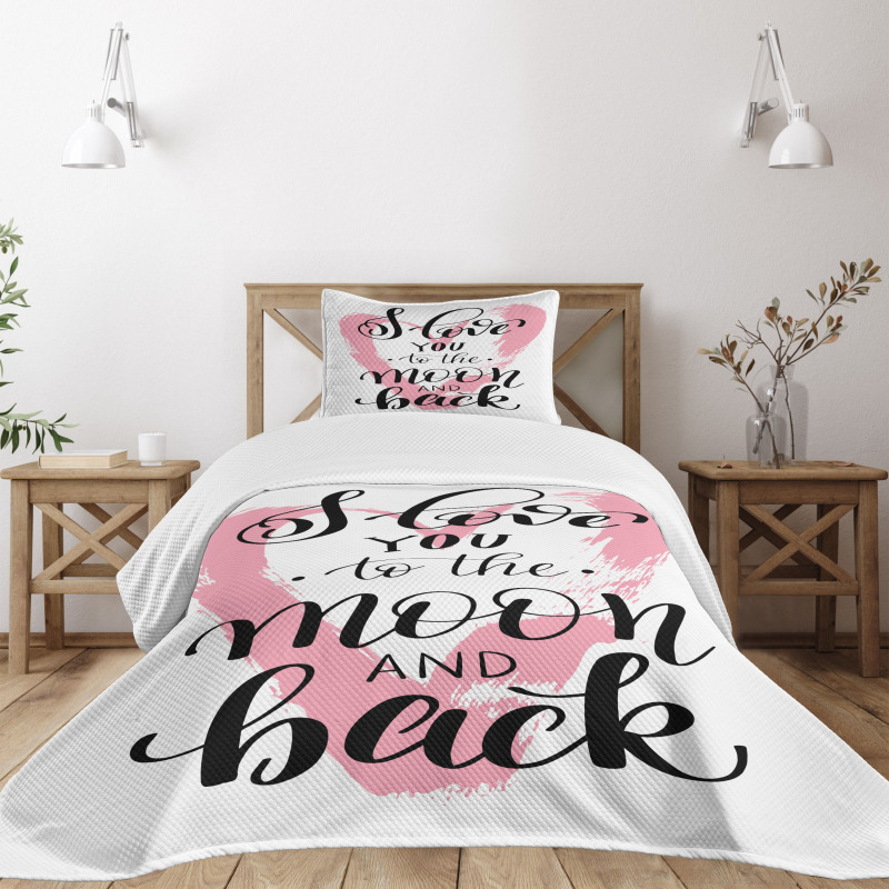 Watercolor Heart Bedspread Set