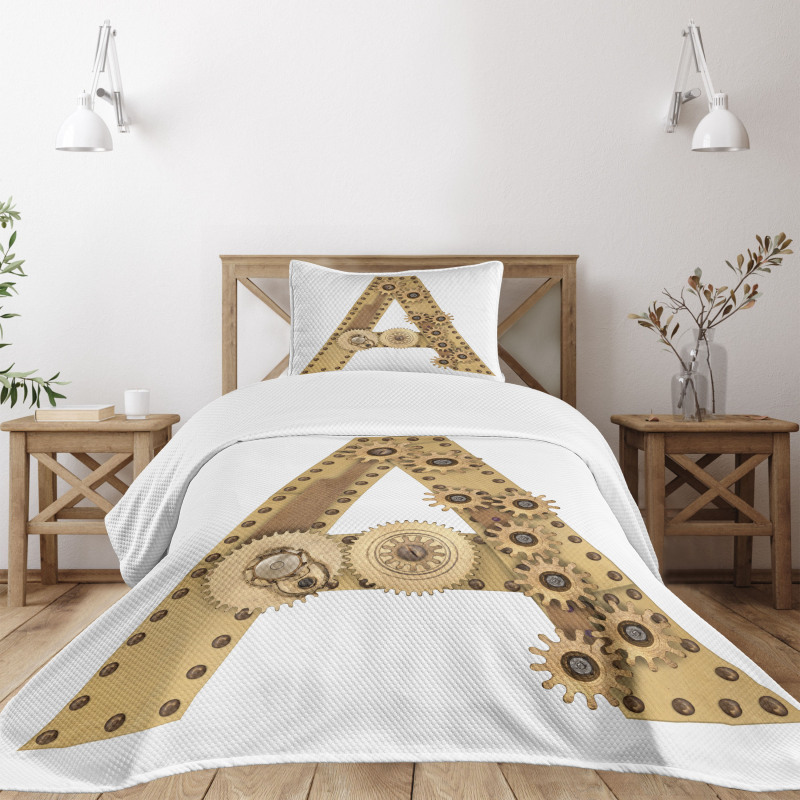 Steampunk Capital Bedspread Set