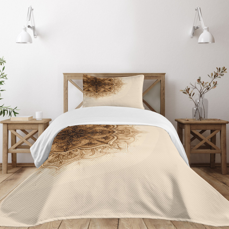 Oriental Mandala Illustration Bedspread Set