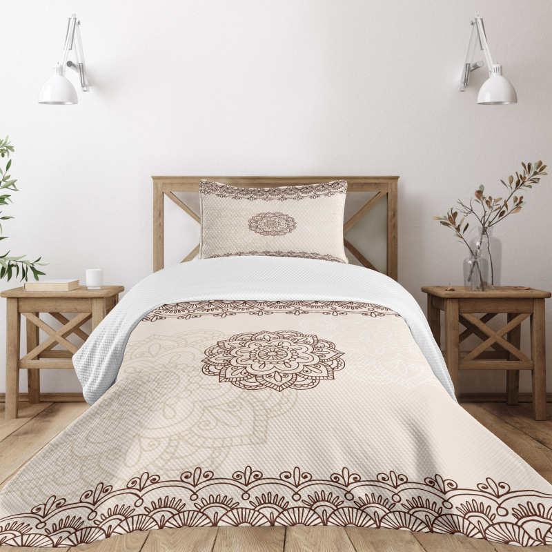 Geometrical Swirls Lines Bedspread Set