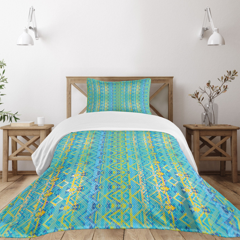 Zigzag Aztec Design Bedspread Set