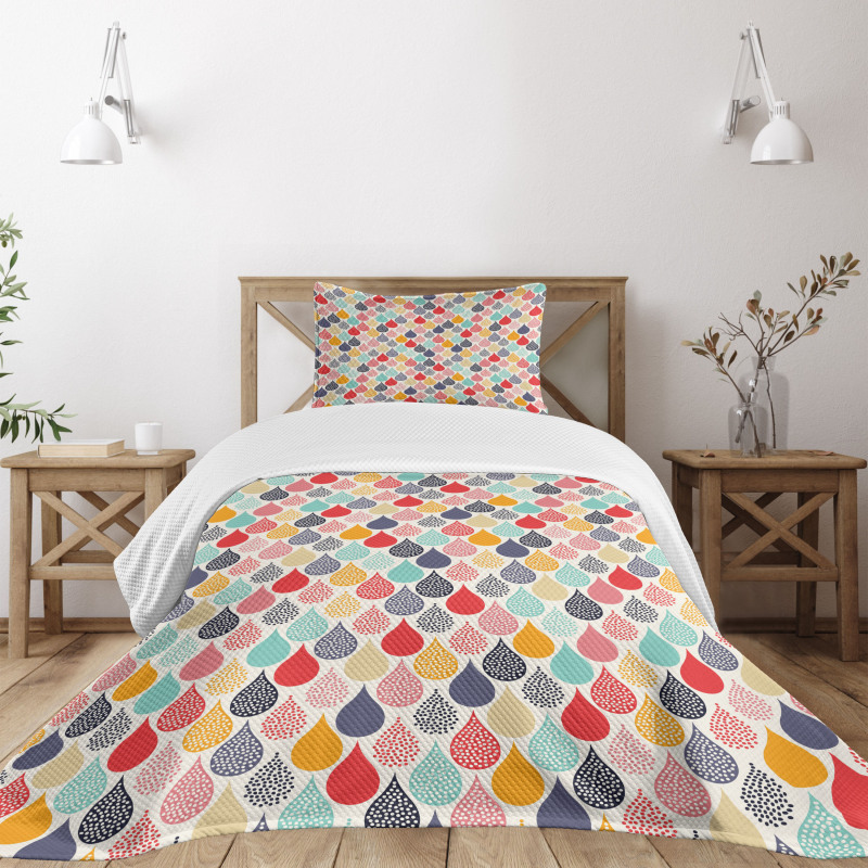 Doodle Rainbow Style Bedspread Set