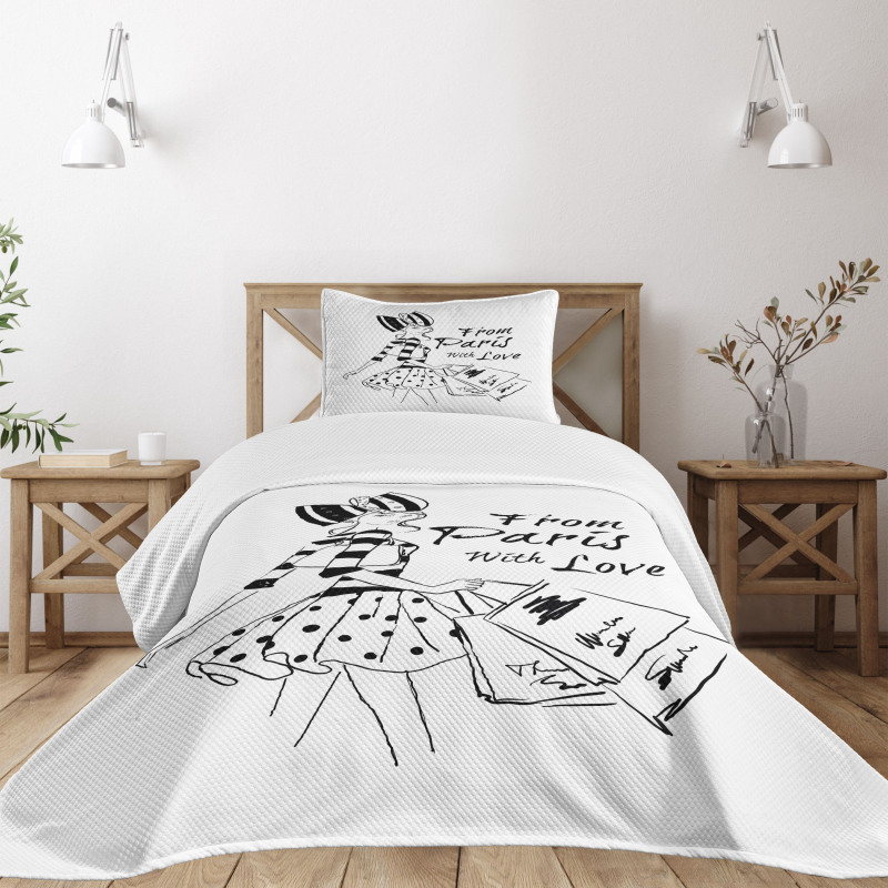 Love Fashion Girl Bedspread Set