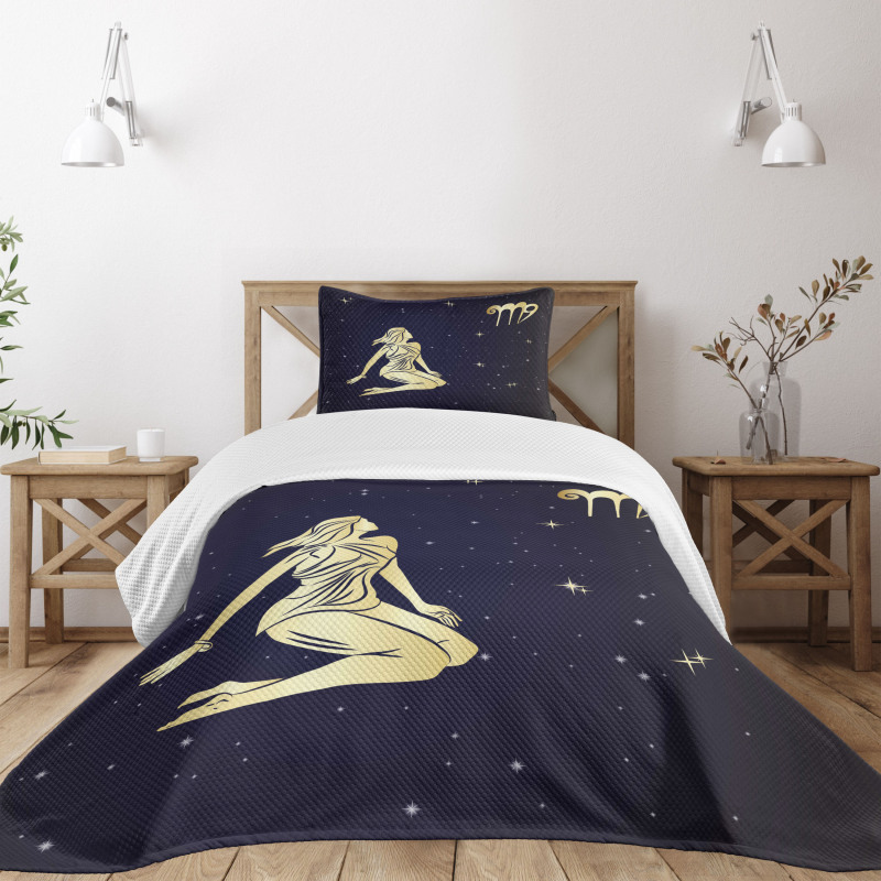 Woman in Short Dress Bedspread Set