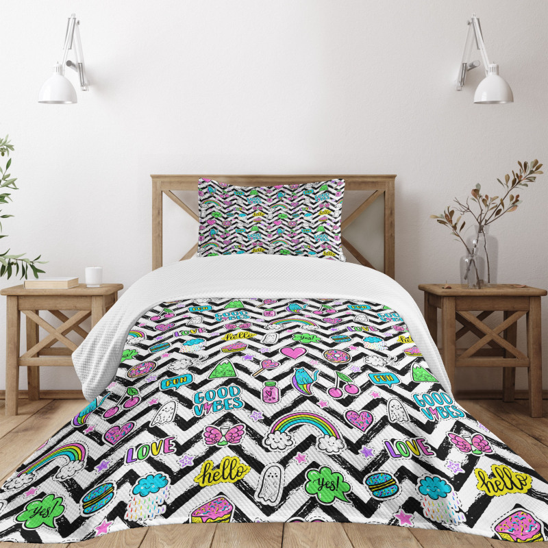 Zigzag Colorful Bedspread Set