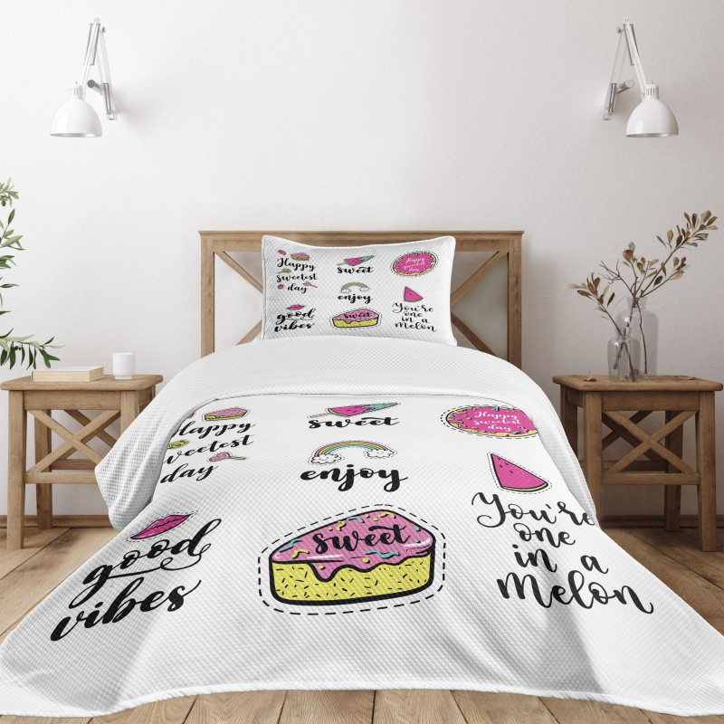 Happy Sweetest Day Bedspread Set