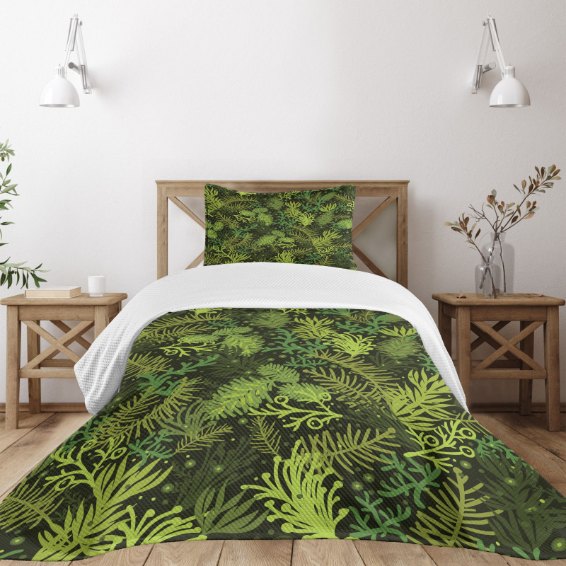 Evergreen Christmas Tree Bedspread Set