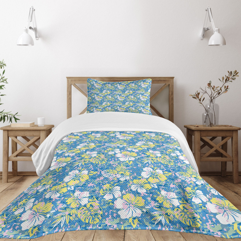 Hawaiian Foliage Nature Bedspread Set