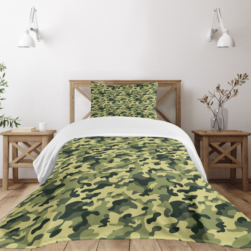 Pale Clothing Motif Bedspread Set