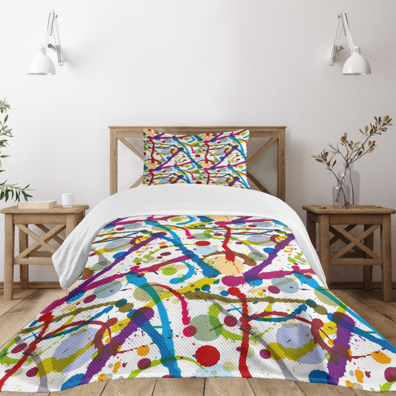 Colorful Splash Bedspread Set