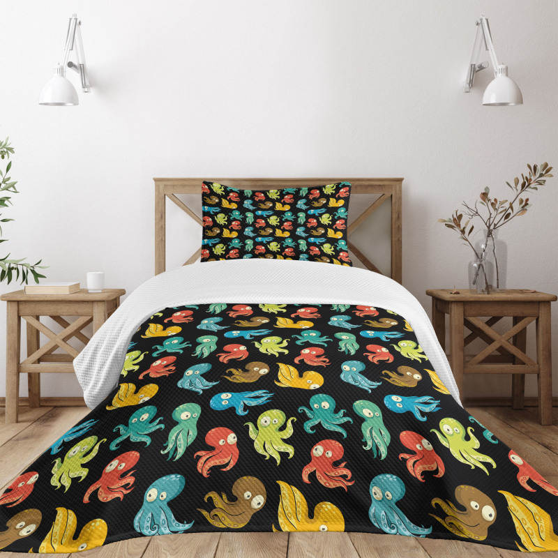 Funny Sea Characters Bedspread Set