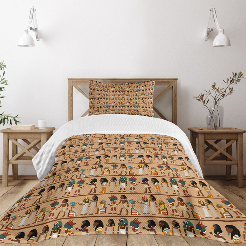 Egyptology Cartoon Bedspread Set