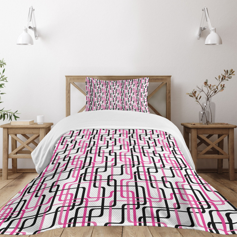 Wavy Lines Funky Bedspread Set