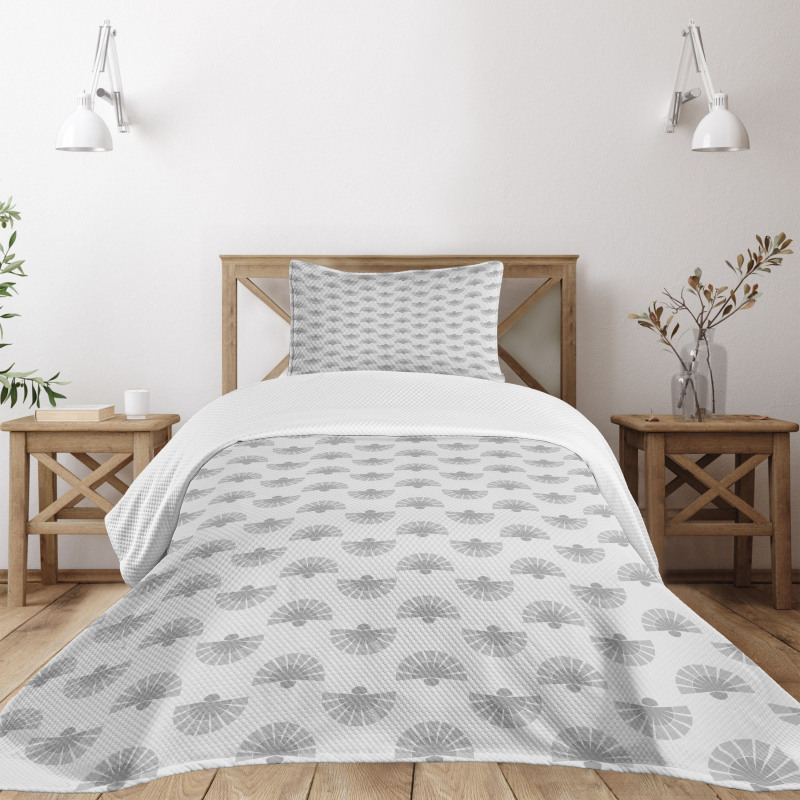 Japanese Fan Pattern Bedspread Set