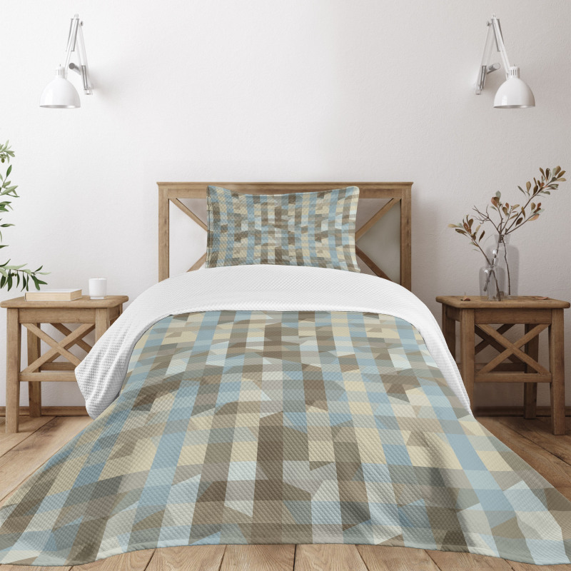 Soft Vertical Line Design Bedspread Set