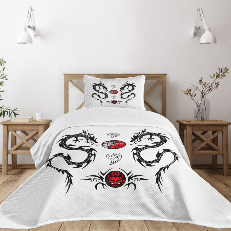 Tattoo Asian Bedspread Set