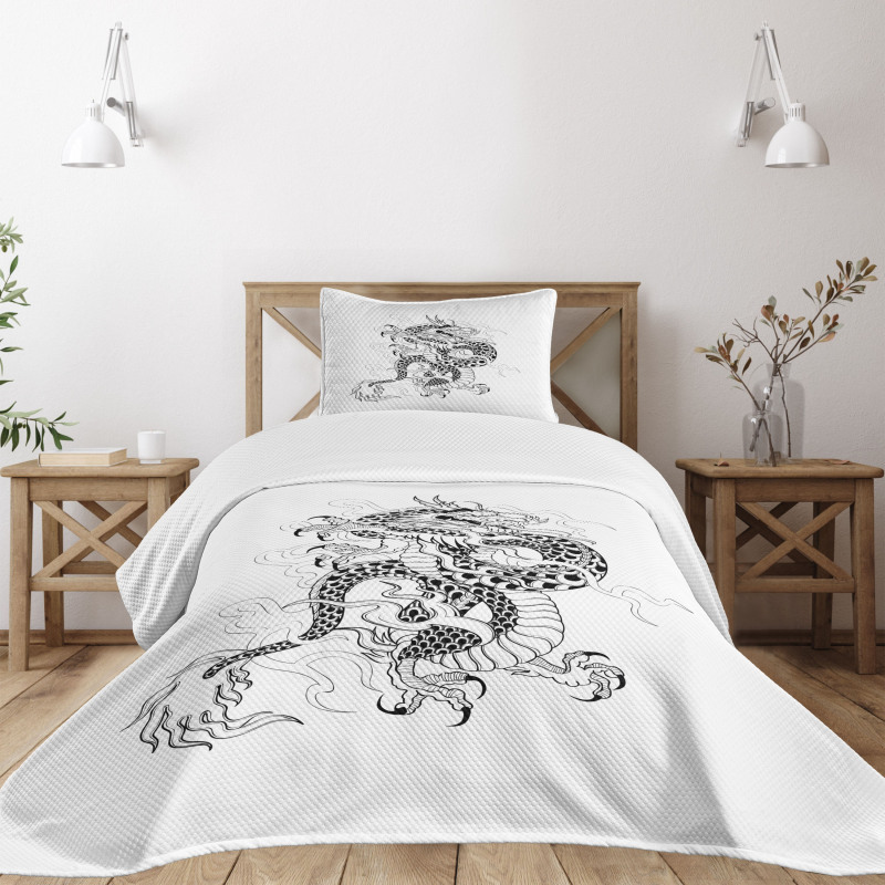 Sketch Art Monster Bedspread Set