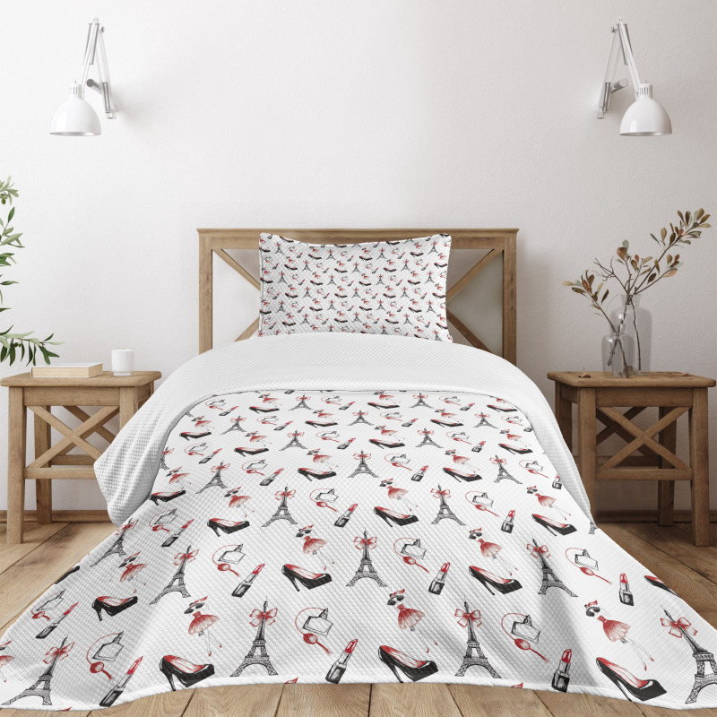 Shoes Lipstick Perfume Bedspread Set