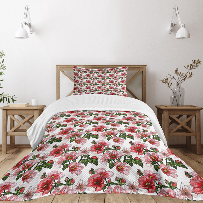 Hibiscus Exotic Flora Bedspread Set