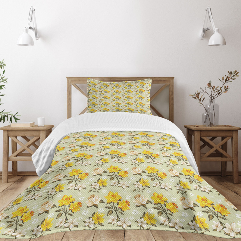 Narcissus Wildflowers Bedspread Set