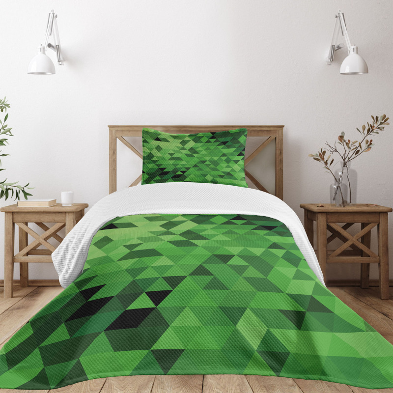Triangles Abstract Mosaic Bedspread Set