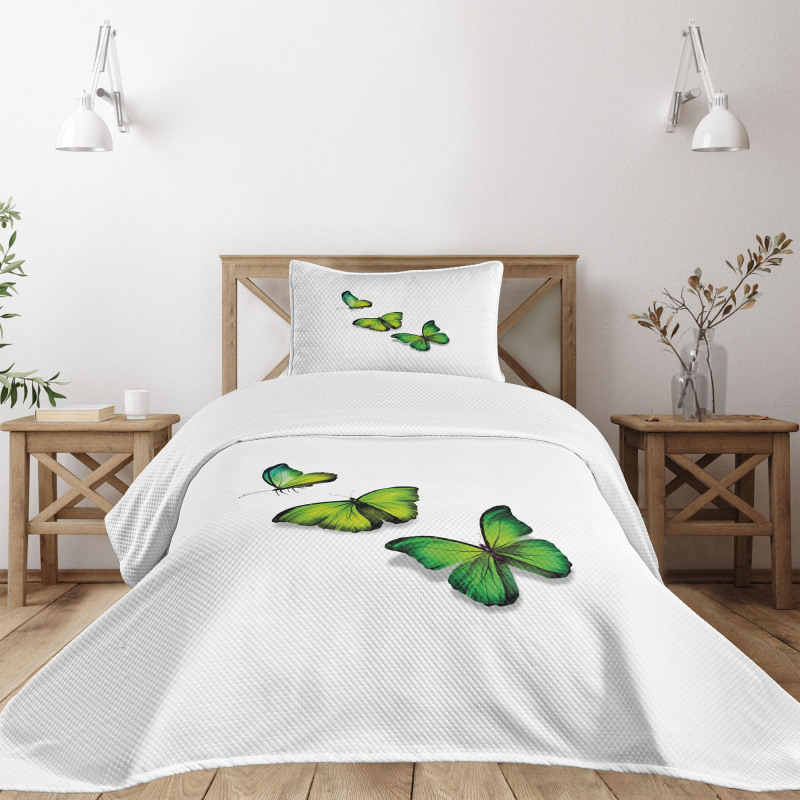 Spring Butterfly Bedspread Set