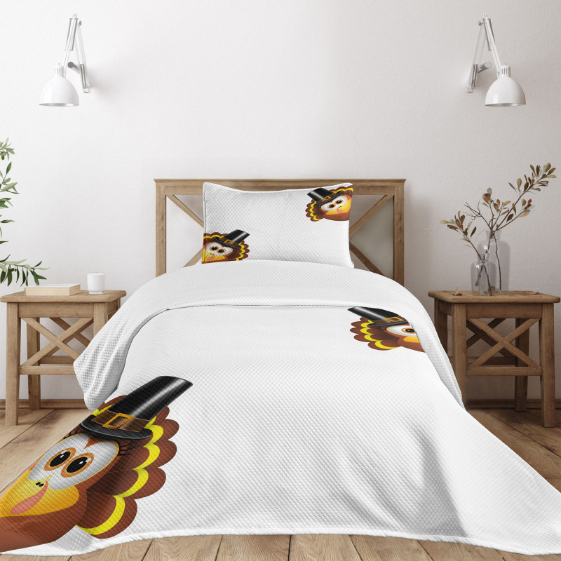 Funny Poultry Animal Bedspread Set