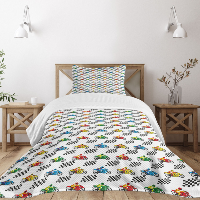 Riders and Flags Bedspread Set