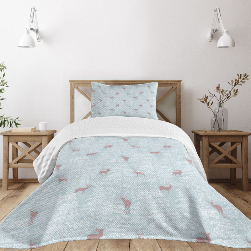 Forest in the Winter Trees Bedspread Set