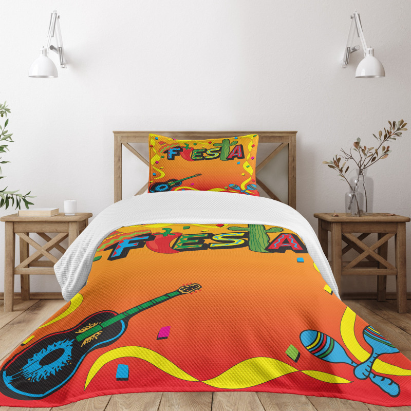 Latino Themed Party Bedspread Set