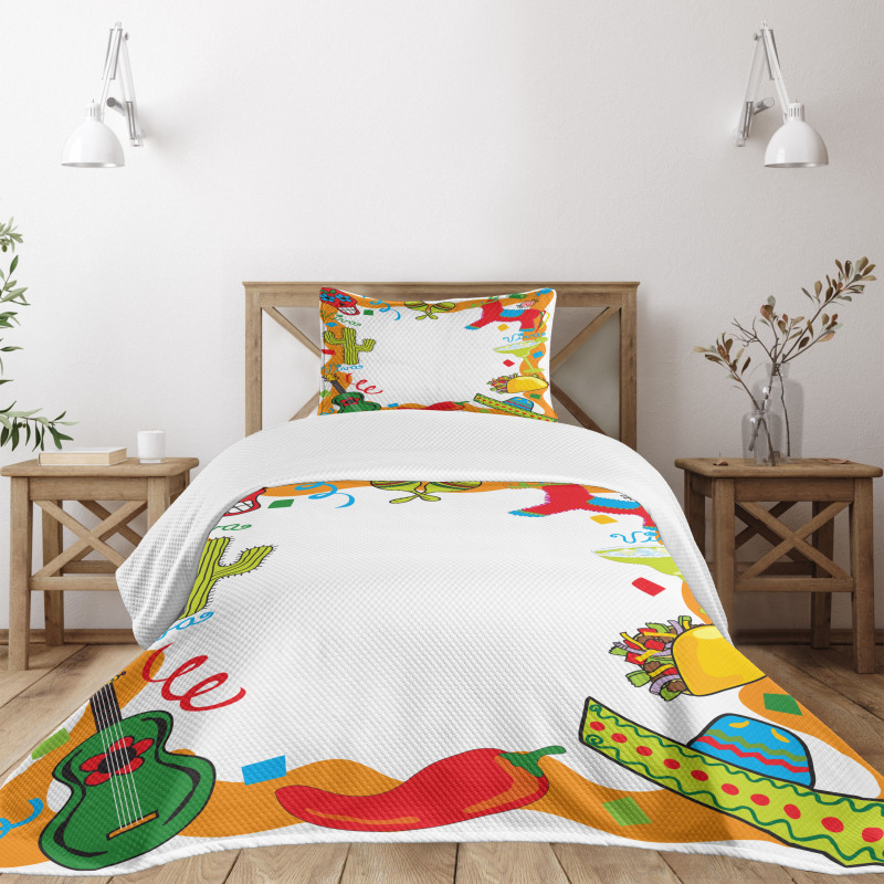 Cartoon Party Items Bedspread Set