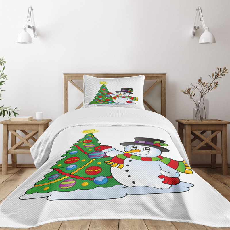 Xmas Tree Winter Bedspread Set