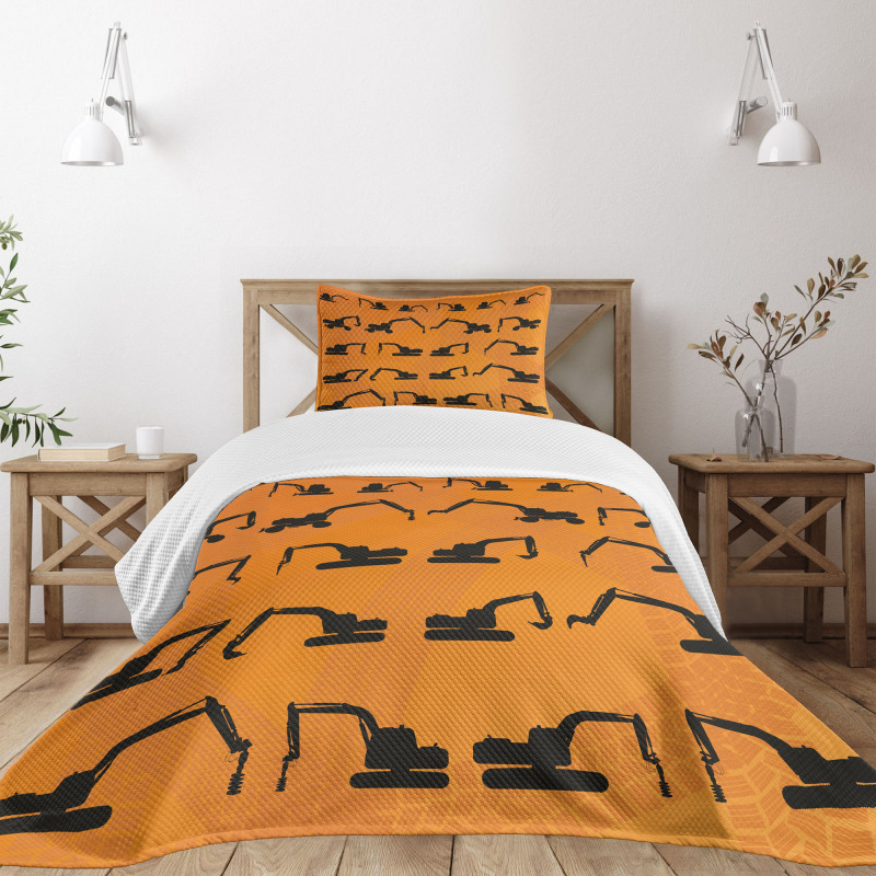 Excavator Track Bedspread Set