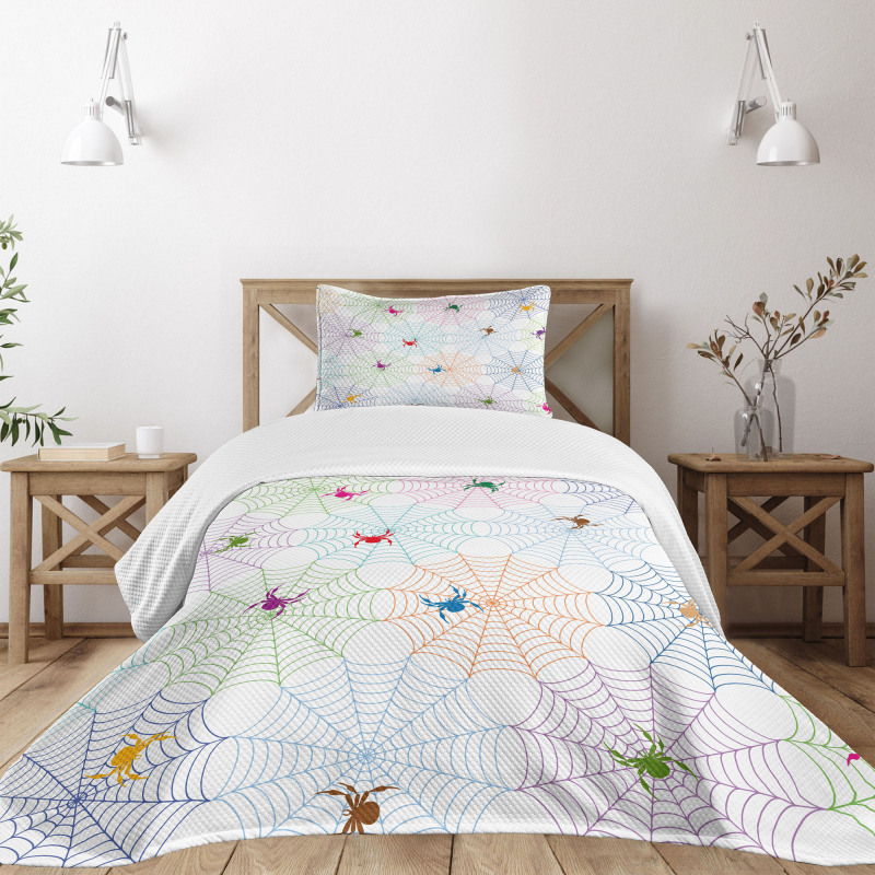 Colorful Networks Bedspread Set