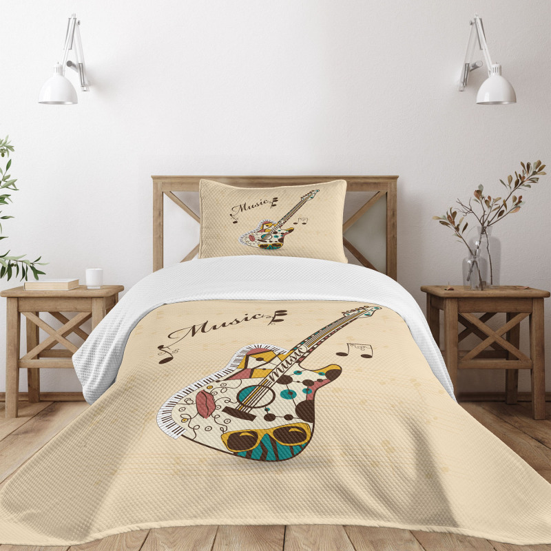 Abstract Funk Instrument Bedspread Set