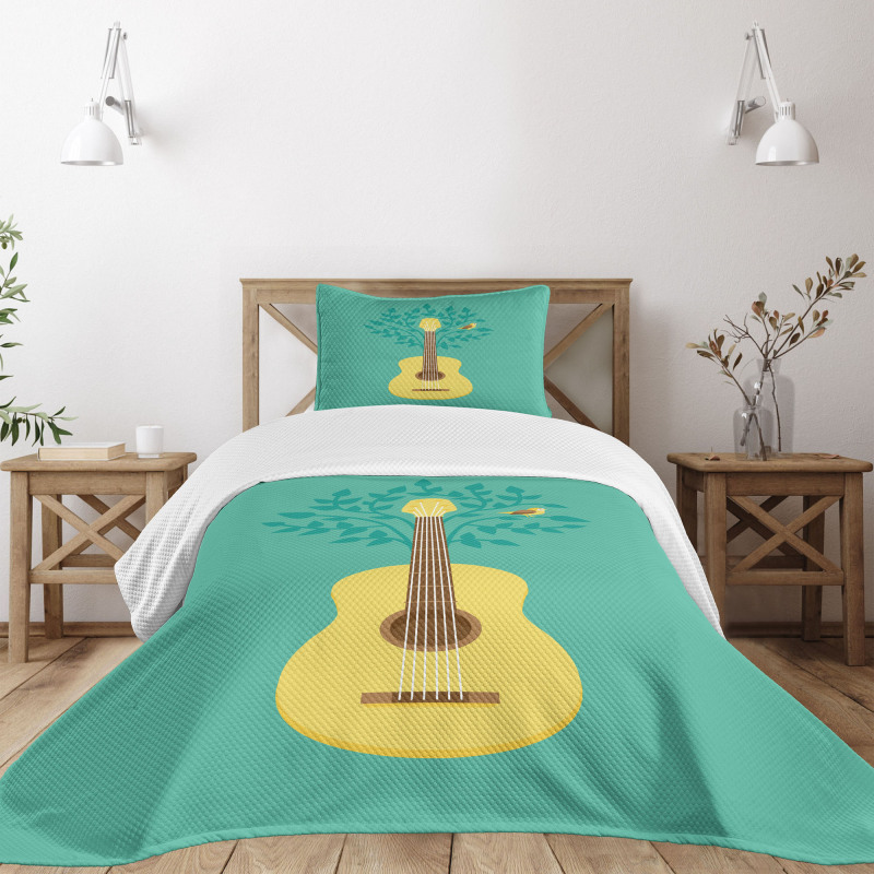 Nature Instrument Bird Bedspread Set