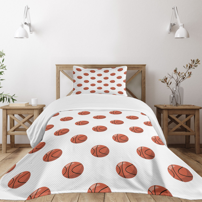 Cartoon Balls Score Bedspread Set