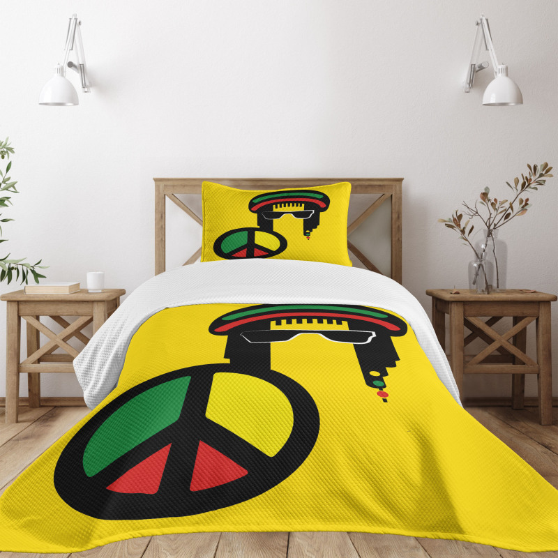 Conceptual Reggae Man Bedspread Set