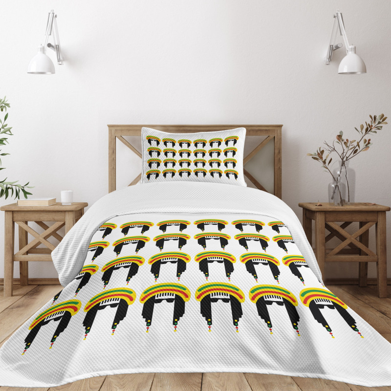 Rastafarian Dreadlocks Bedspread Set