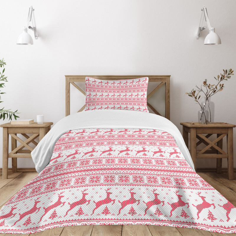 Winter Time Reindeers Bedspread Set