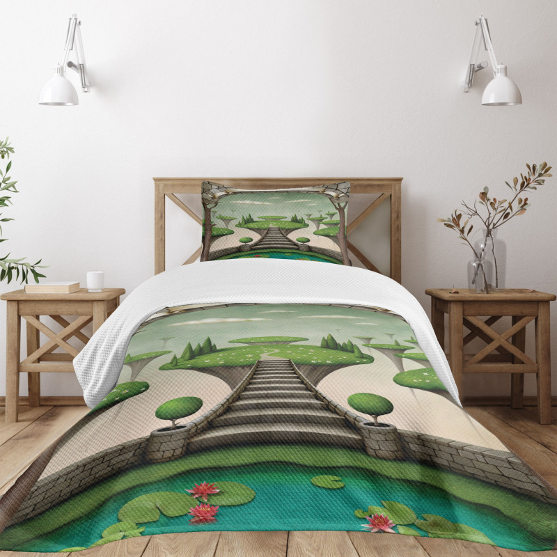 Hanging Islands Pond Bedspread Set